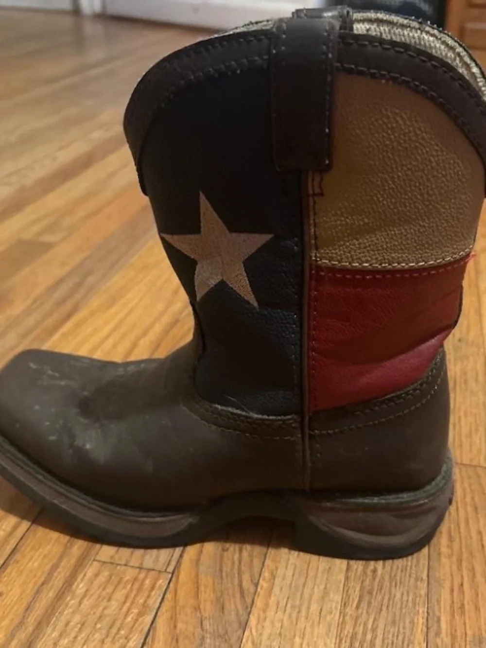 Lil' Durango Kids Texas Flag Western Cowboy Boots Size 2Y